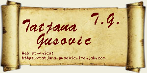 Tatjana Gušović vizit kartica